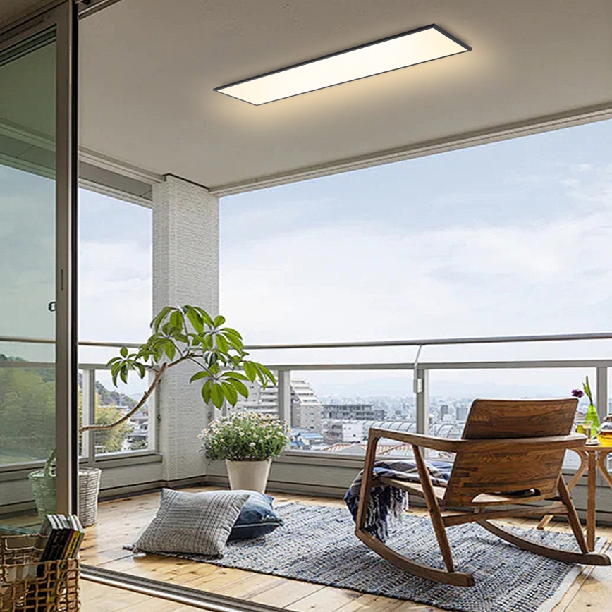 Brilagi - Prigušivo LED stropno svjetlo SLIMFRAME LED/58W/230V 120x30 cm 3000-6000K crno + daljinsko upravljanje