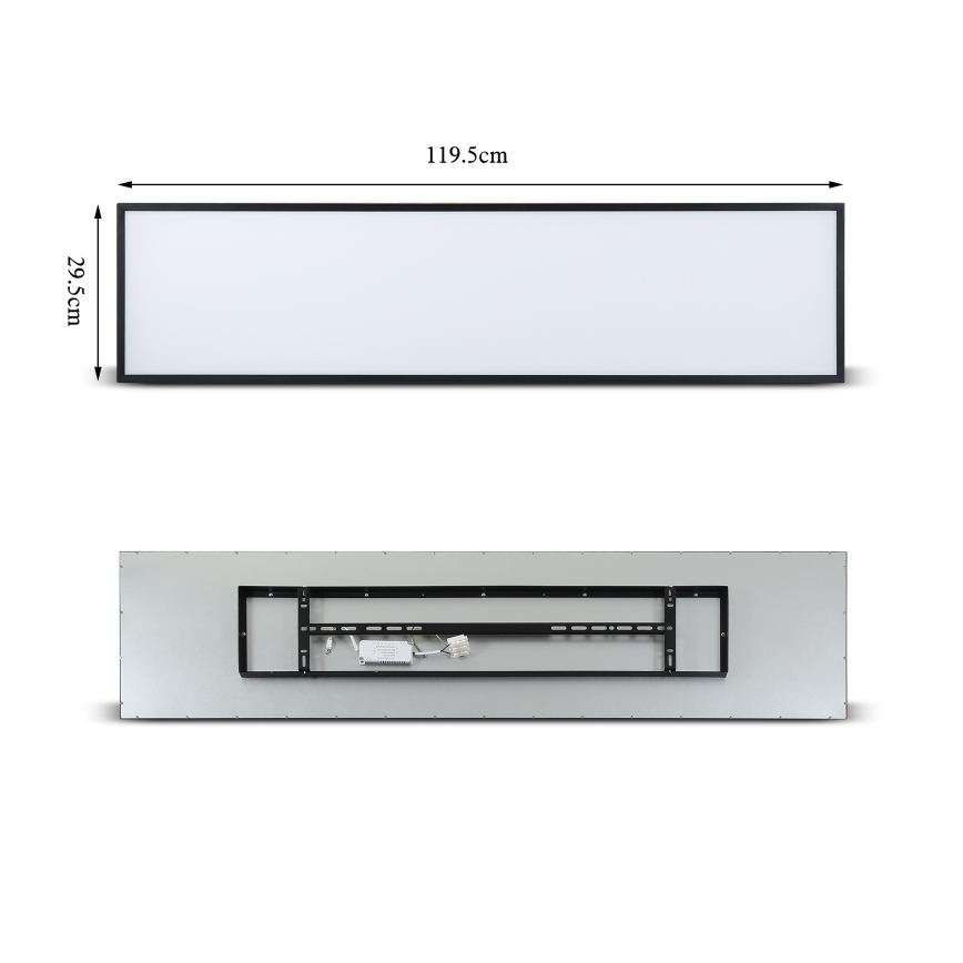 Brilagi - Prigušivo LED stropno svjetlo SLIMFRAME LED/58W/230V 120x30 cm 3000-6000K crno + daljinsko upravljanje