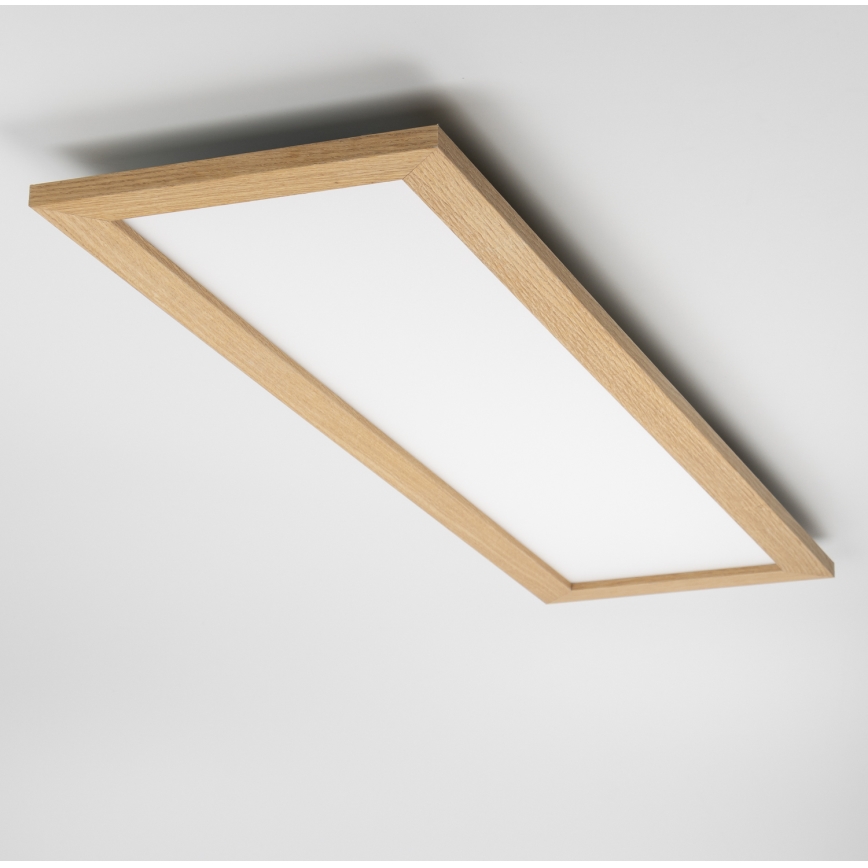 Brilagi - LED stropna svjetiljka SLIMFRAME WOOD s prigušivanjem LED/58W/230V 124x34 cm 3000-6000K smeđa + daljinski upravljač