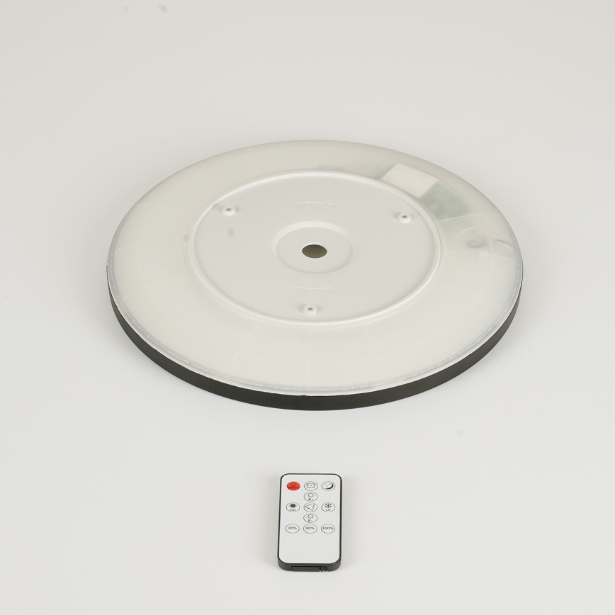 Brilagi - Prigušivo stropno LED svjetlo ULTRA SLIM LED/18W/230V 2700-6500K Ø 30 cm crno + daljinski upravljač