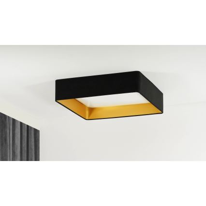 Brilagi - LED prigušivo stropno svjetlo VELVET SQUARE crno LED/24W/230V 43x43 cm 3000/4000/6500K + daljinski upravljač