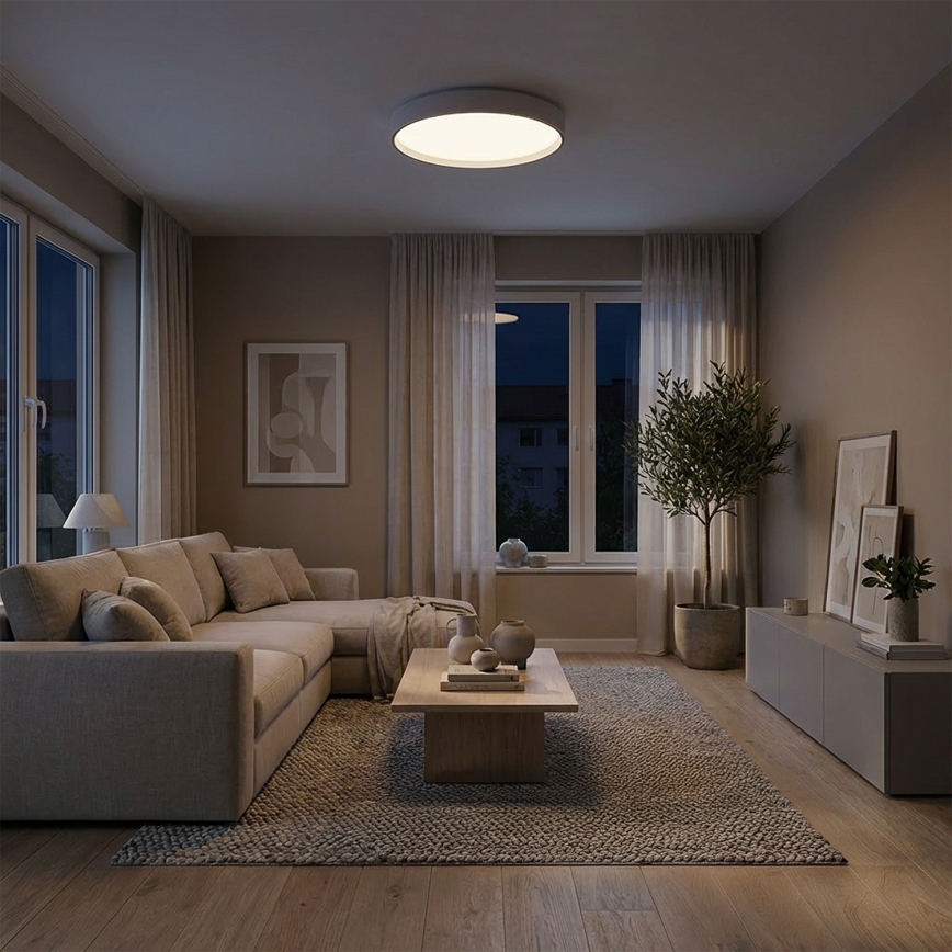 Brilagi - LED prigušivo stropno svjetlo NANCI LED/60W/230V 3000-6500K Ø 49 cm bijela + daljinski upravljač