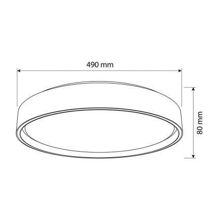 Brilagi - LED prigušivo stropno svjetlo NANCI LED/60W/230V 3000-6500K Ø 49 cm bijela + daljinski upravljač