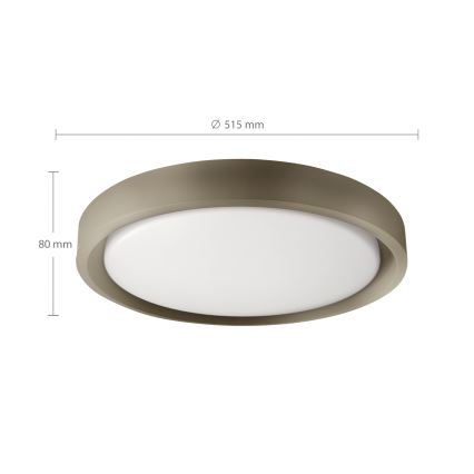 Brilagi - Prigušivo LED stropno svjetlo MATTEO LED/60W/230V 3000–6500K Ø 51,5 cm taupe + daljinski upravljač