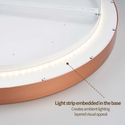 BRILAGI - LED stropno svjetlo s mogućnošću prigušivanja GLASS POOL DOUBLE LED/48W/230V Ø 40 cm bakreno + daljinski upravljač