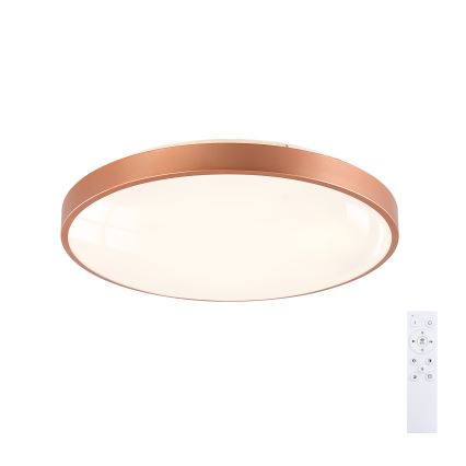 BRILAGI - LED stropna svjetiljka s mogućnošću prigušivanja GLASS POOL DOUBLE LED/60W/230V pr. 50 cm bakrena + daljinski upravljač