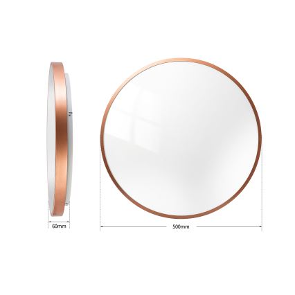 BRILAGI - LED stropna svjetiljka s mogućnošću prigušivanja GLASS POOL DOUBLE LED/60W/230V pr. 50 cm bakrena + daljinski upravljač