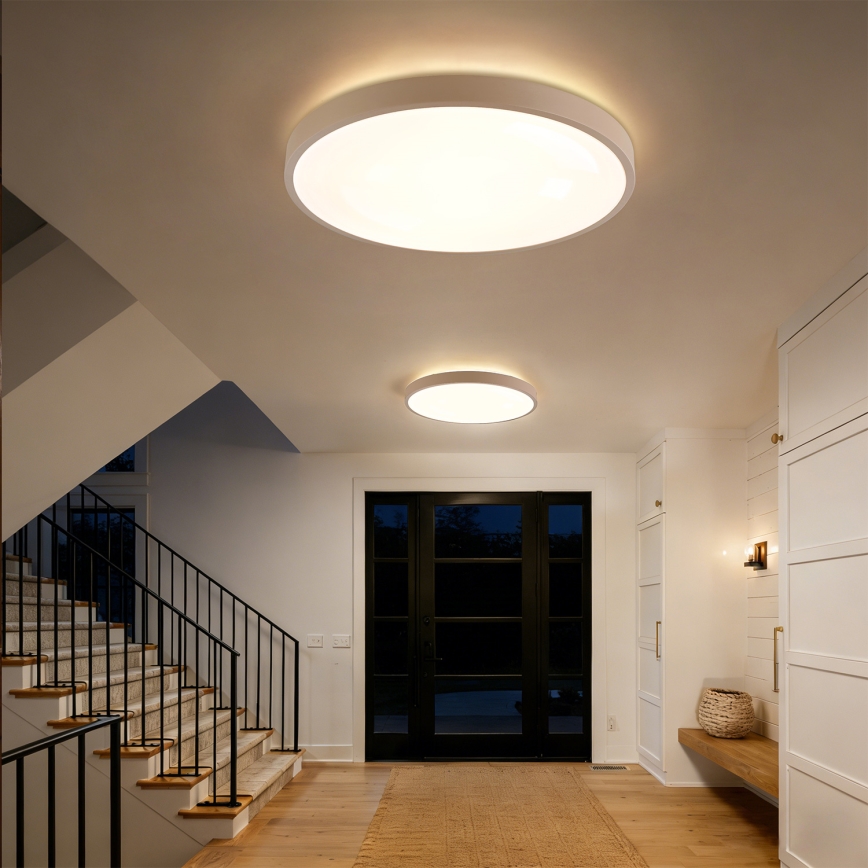 Brilagi - LED prigušivo stropno svjetlo GLASS POOL DOUBLE LED/80W/230V 3000-6000K 60 cm bež + daljinski upravljač