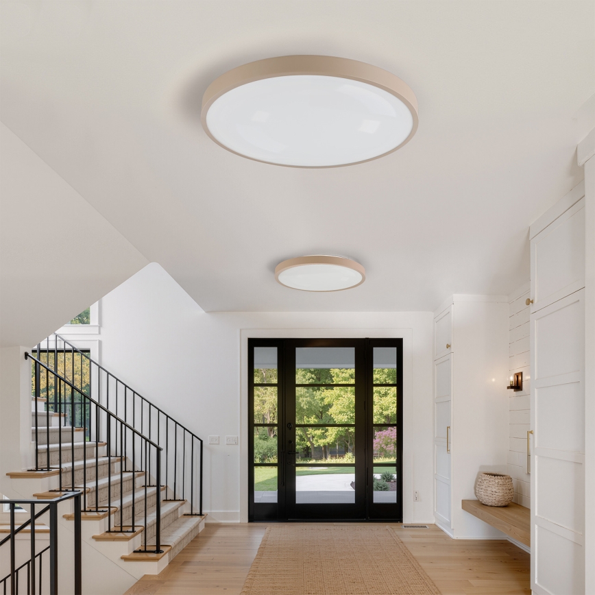 Brilagi - LED prigušivo stropno svjetlo GLASS POOL DOUBLE LED/80W/230V 3000-6000K 60 cm bež + daljinski upravljač