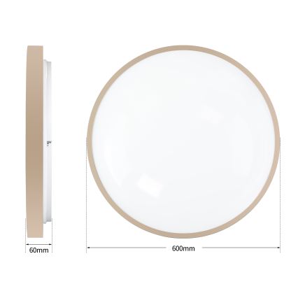 Brilagi - LED prigušivo stropno svjetlo GLASS POOL DOUBLE LED/80W/230V 3000-6000K 60 cm bež + daljinski upravljač