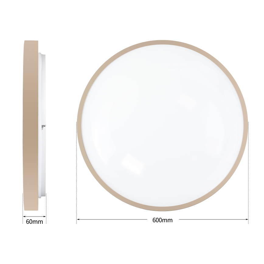 Brilagi - LED prigušivo stropno svjetlo GLASS POOL DOUBLE LED/80W/230V 3000-6000K 60 cm bež + daljinski upravljač