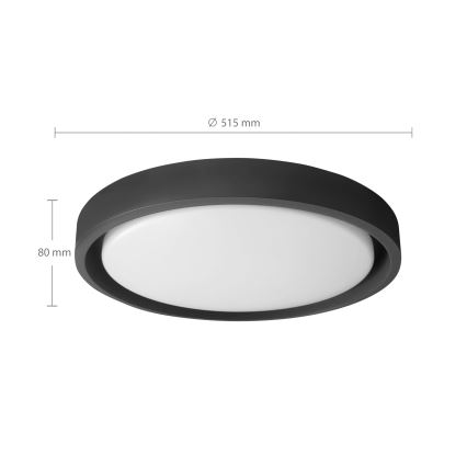 Brilagi - prigušivo LED stropno svjetlo MATTEO LED/60W/230V 3000-6500K Ø 51,5 cm crno + daljinski upravljač