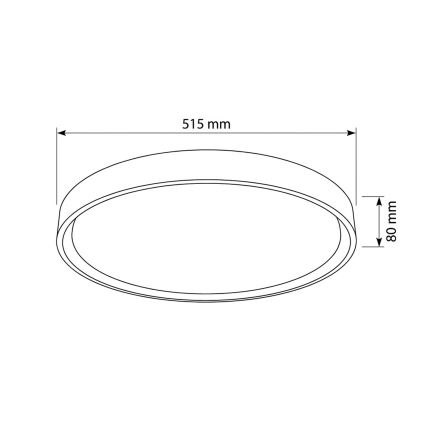 Brilagi - prigušivo LED stropno svjetlo MATTEO LED/60W/230V 3000-6500K Ø 51,5 cm crno + daljinski upravljač