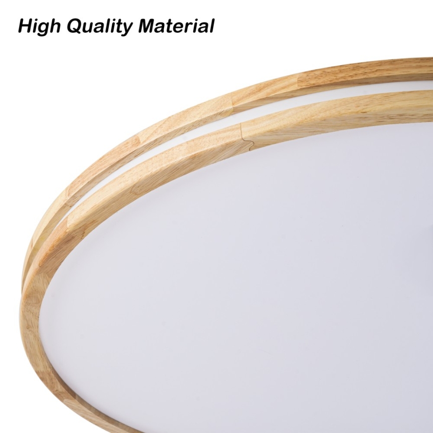 Brilagi - LED prigušivo stropno svjetlo MOLINA LED/100W/230V 3000-6000K hrast prom. 80 cm + daljinski upravljač