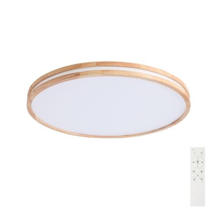 Brilagi - LED prigušivo stropno svjetlo MOLINA LED/100W/230V 3000-6000K hrast prom. 80 cm + daljinski upravljač
