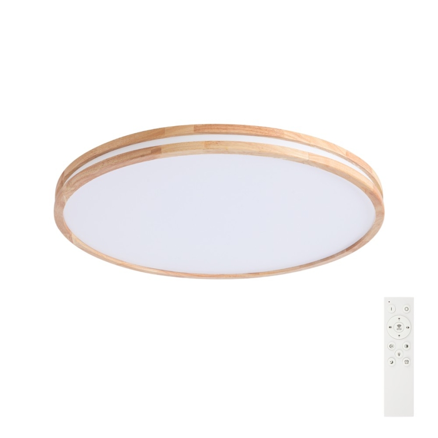 Brilagi - LED prigušivo stropno svjetlo MOLINA LED/100W/230V 3000-6000K hrast prom. 80 cm + daljinski upravljač
