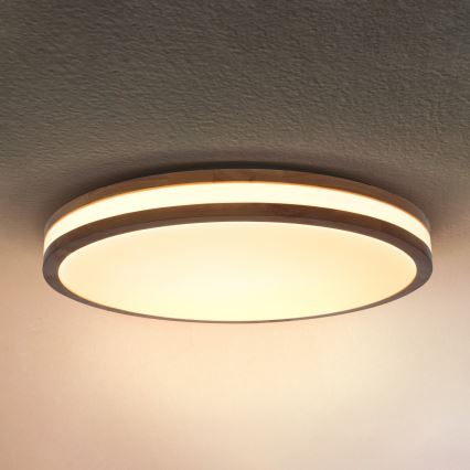 Brilagi - Prigušivo LED stropno svjetlo MOLINA LED/60W/230V 3000-6500K hrast prom. 58 cm + daljinski upravljač