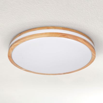 Brilagi - Prigušivo LED stropno svjetlo MOLINA LED/60W/230V 3000-6500K hrast prom. 58 cm + daljinski upravljač