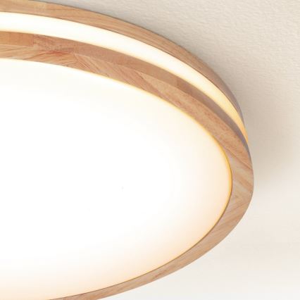 Brilagi - Prigušivo LED stropno svjetlo MOLINA LED/60W/230V 3000-6500K hrast prom. 58 cm + daljinski upravljač