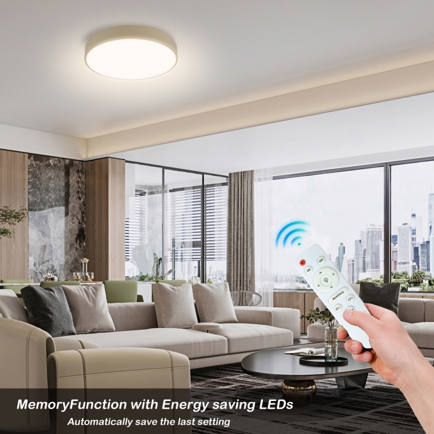 Brilagi - LED stropna svjetiljka s prigušivanjem POOL LED/36W/230V 3000-6000K Ø 30 cm bež + daljinski upravljač