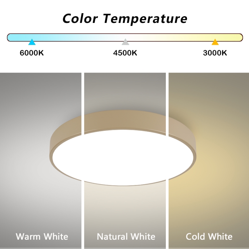 Brilagi - LED prigušivo stropno svjetlo POOL LED/60W/230V 3000-6000K prom. 60 cm bež + daljinski upravljač