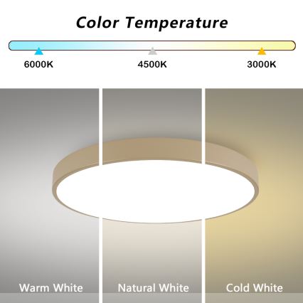 Brilagi - LED prigušivo stropno svjetlo POOL SMART LED/100W/230V 3000-6000K 80 cm bež Wi-Fi Tuya + daljinski upravljač