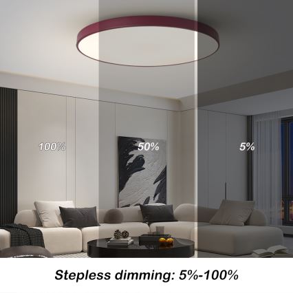 Brilagi - LED svjetiljka s prigušivanjem POOL SMART LED/100 W/230 V Ø 80 cm Wi‑Fi Tuya + daljinski upravljač, burgundska