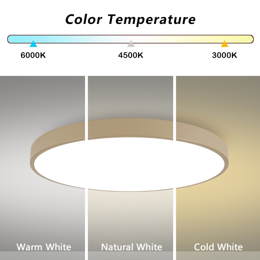Brilagi - LED prigušivo stropno svjetlo POOL SMART LED/128W/230V 3000-6000K 100 cm bež Wi-Fi Tuya + daljinski upravljač