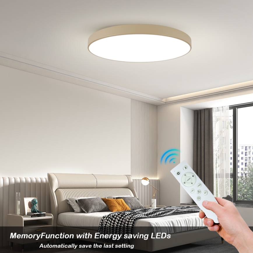 Brilagi - LED prigušivo stropno svjetlo POOL SMART LED/128W/230V 3000-6000K 100 cm bež Wi-Fi Tuya + daljinski upravljač