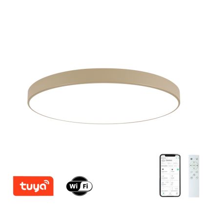 Brilagi - LED prigušivo stropno svjetlo POOL SMART LED/128W/230V 3000-6000K 100 cm bež Wi-Fi Tuya + daljinski upravljač