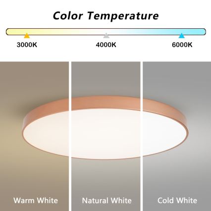 BRILAGI - LED prigušivo stropno svjetlo POOL SMART LED/128W/230V 100 cm 3000-6000K Wi-Fi Tuya brončano + daljinski upravljač