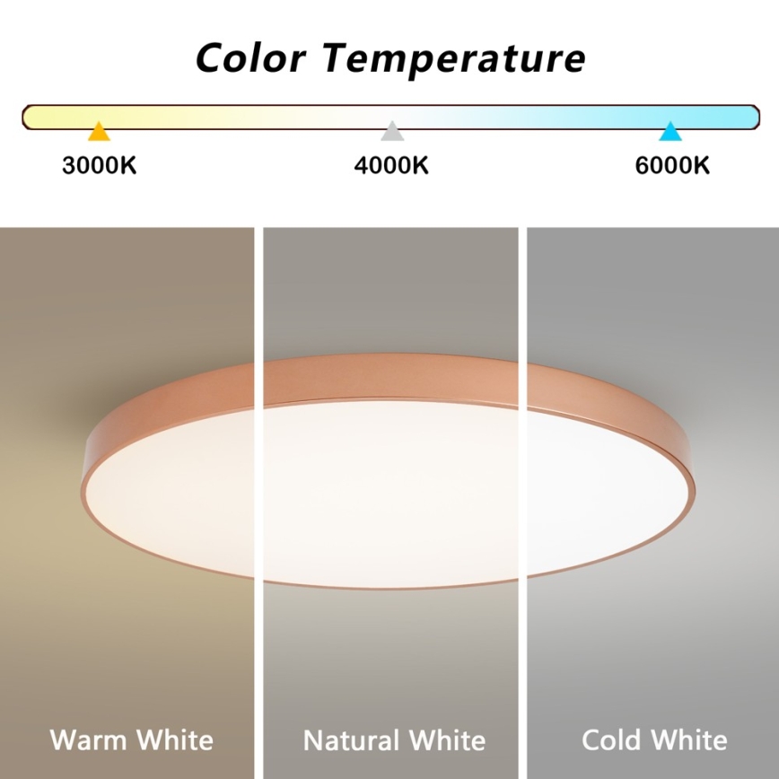 BRILAGI - LED prigušivo stropno svjetlo POOL SMART LED/128W/230V 100 cm 3000-6000K Wi-Fi Tuya brončano + daljinski upravljač