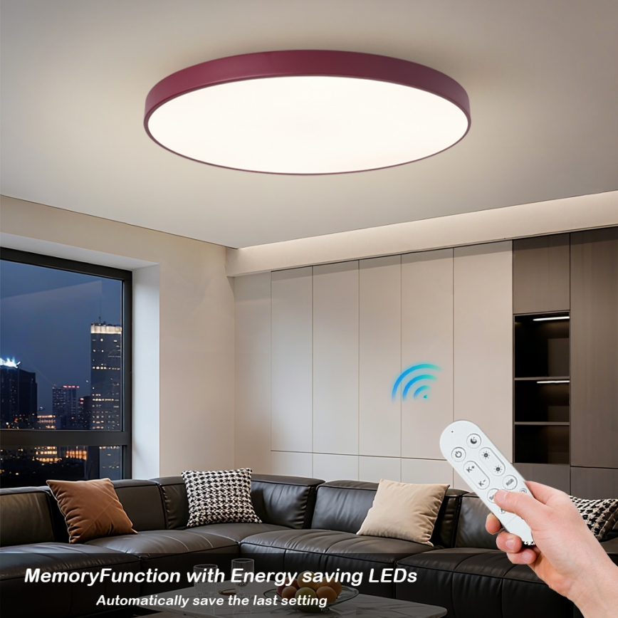 Brilagi - LED svjetiljka s prigušivanjem POOL SMART LED/128W/230V pr. 100 cm 3000-6000K Wi-Fi Tuya + daljinski upravljač bordo