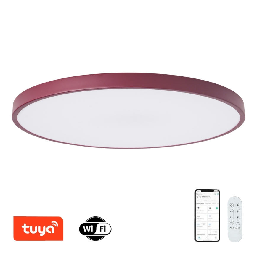 Brilagi - LED svjetiljka s prigušivanjem POOL SMART LED/128W/230V pr. 100 cm 3000-6000K Wi-Fi Tuya + daljinski upravljač bordo