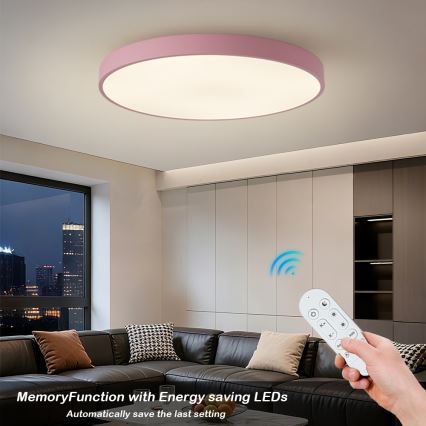 Brilagi - LED prigušiva svjetiljka POOL SMART LED/128W/230V prom. 100 cm 3000-6000K Wi-Fi Tuya + daljinski upravljač ružičasta