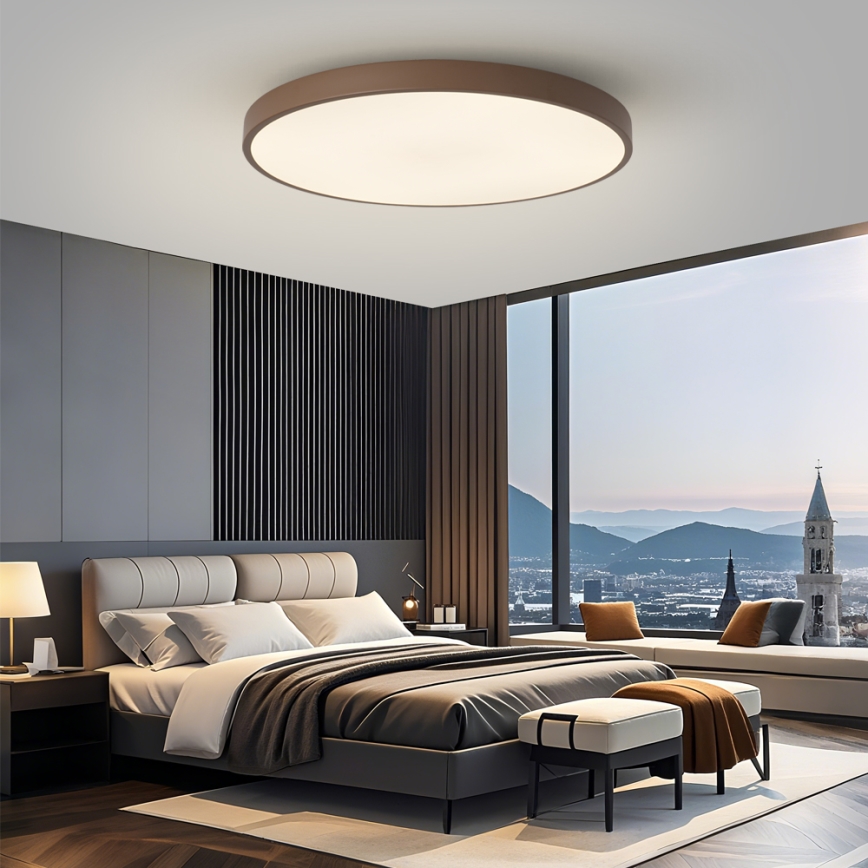 Brilagi - Prigušivo LED svjetlo POOL SMART LED/128W/230V promjer 100 cm 3000-6000K Wi-Fi Tuya + daljinsko upravljanje smeđa