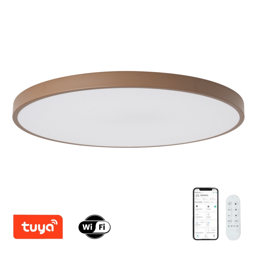 Brilagi - Prigušivo LED svjetlo POOL SMART LED/128W/230V promjer 100 cm 3000-6000K Wi-Fi Tuya + daljinsko upravljanje smeđa