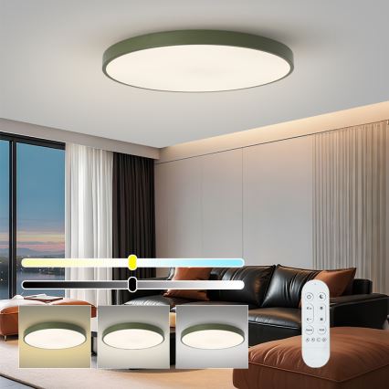Brilagi - LED prigušivo svjetlo POOL SMART LED/128W/230V Ø 100 cm 3000-6000K Wi-Fi Tuya + daljinski upravljač, zeleno