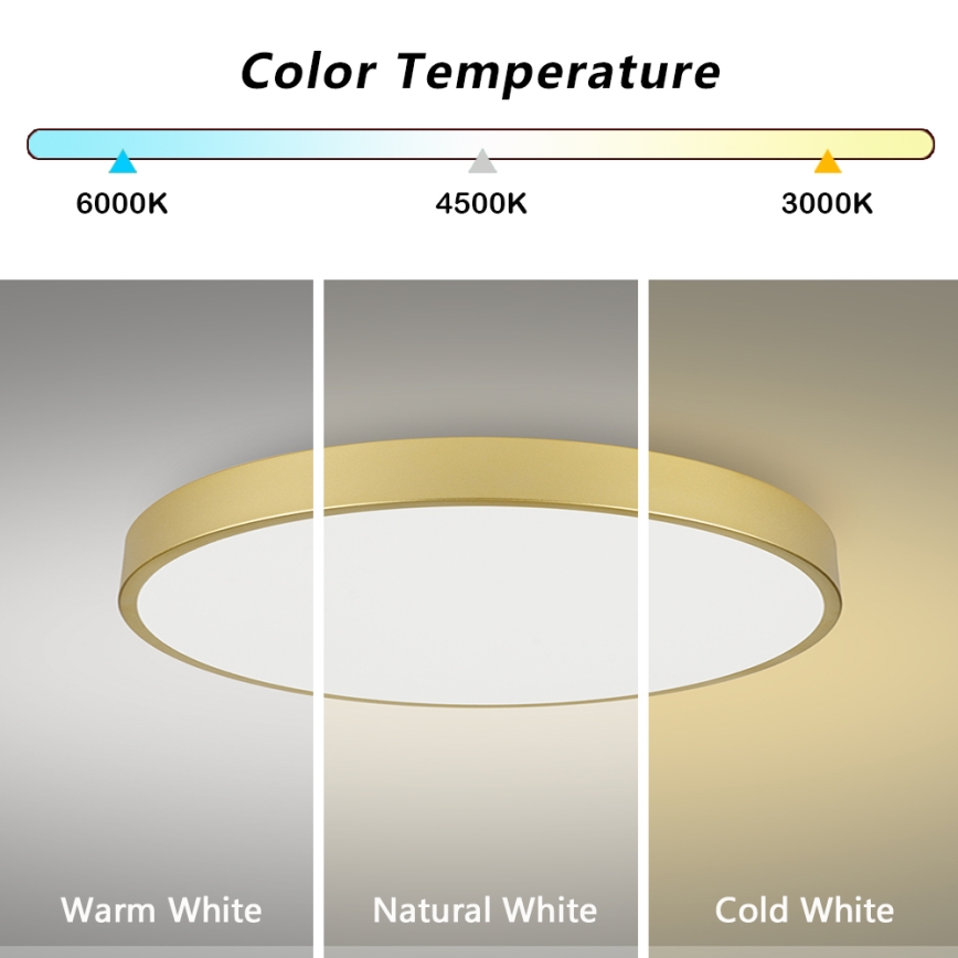 Brilagi - LED stropna svjetiljka s prigušivanjem POOL SMART LED/128W/230V 3000-6000K 100 cm zlatna Wi-Fi Tuya + daljinski upravljač