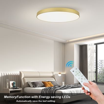 Brilagi - LED stropna svjetiljka s prigušivanjem POOL SMART LED/128W/230V 3000-6000K 100 cm zlatna Wi-Fi Tuya + daljinski upravljač