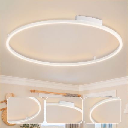 Brilagi - LED prigušivo stropno svjetlo PORTOFINO LED/85W/230V 3000-6000K Ø 120 cm bijela + daljinski upravljač