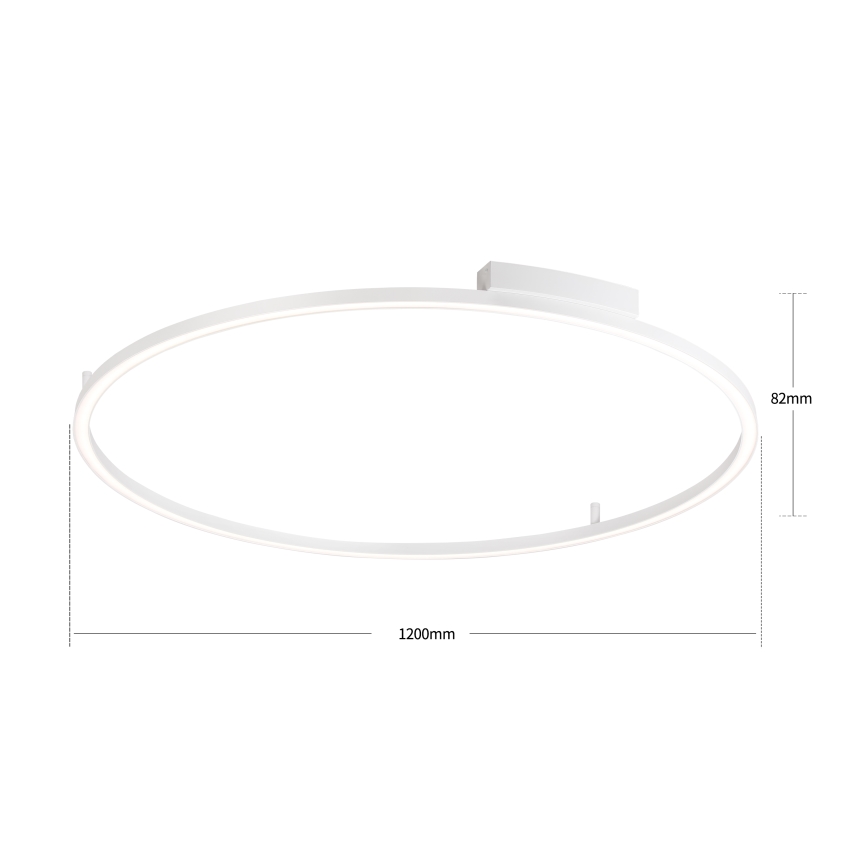 Brilagi - LED prigušivo stropno svjetlo PORTOFINO LED/85W/230V 3000-6000K Ø 120 cm bijela + daljinski upravljač