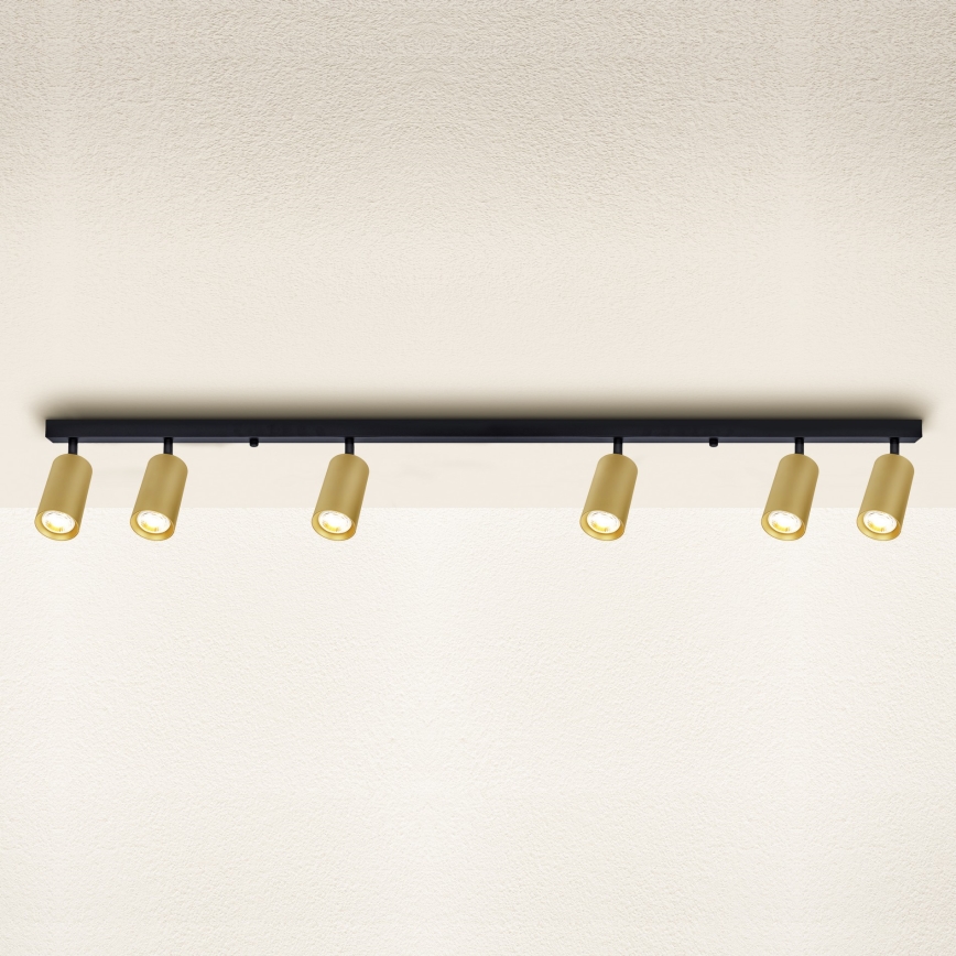 Brilagi - LED svjetiljka s prigušivanjem SELE GOLDEN 6xGU10/6,5W/230V 2700-6500K crna/zlatna