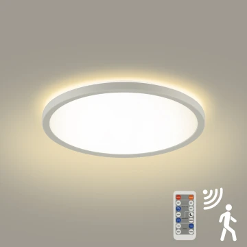 Brilagi - LED svjetiljka s prigušivanjem, senzorom pokreta i sumraka ULTRA TANAK LED/18W/230V promjer 30 cm + daljinski upravljač