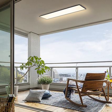 Brilagi - LED prigušivo stropno svjetlo SLIMFRAME LED/58W/230V 120x30 cm 3000-6000K crno + daljinski upravljač
