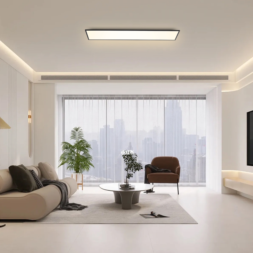 Brilagi - LED prigušivo stropno svjetlo SLIMFRAME LED/58W/230V 120x30 cm 3000-6000K crno + daljinski upravljač