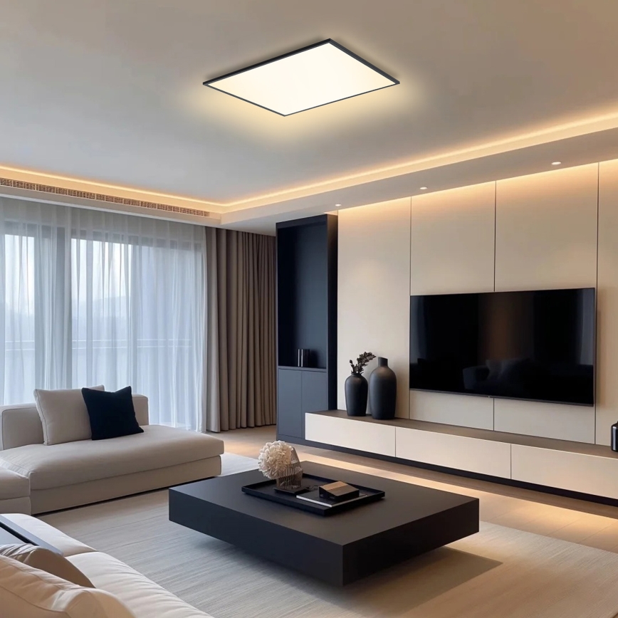 Brilagi - Prigušivo LED stropno svjetlo SLIMFRAME LED/58W/230V 60x60 cm 3000-6000K crna + s daljinskim upravljačem