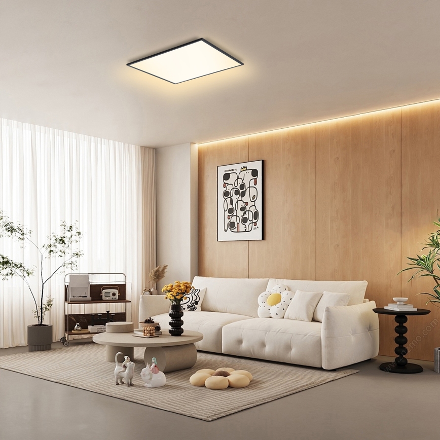 Brilagi - Prigušivo LED stropno svjetlo SLIMFRAME LED/58W/230V 60x60 cm 3000-6000K crna + s daljinskim upravljačem