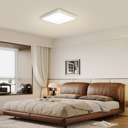 Brilagi - LED prigušivo stropno svjetlo ULTRA TANAK LED/18W/230V 2700-6500K 30x30 cm bijela + daljinski upravljač