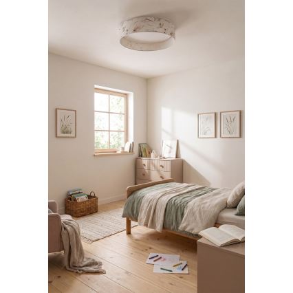 Brilagi - LED Prigušivo stropno svjetlo VELVET SMART VARI LED/24W/230V 3000-6500K Ø 45 cm bijela/cvjetni motiv + daljinski upravljač